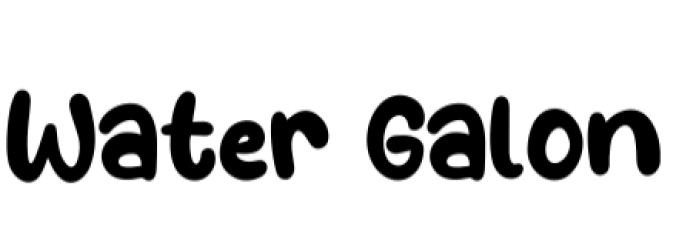 Water Galon Font Preview