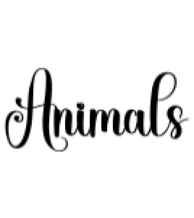 Animals Font Preview