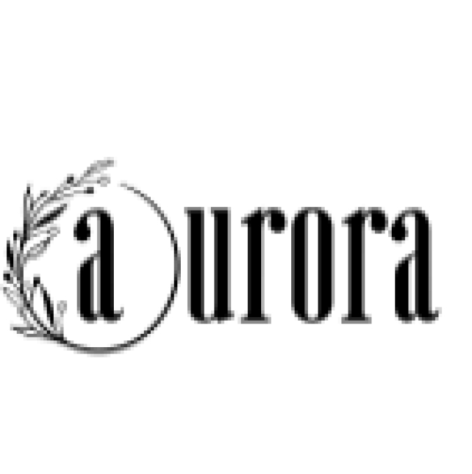 Aurora Leaf Circle Monogram Font Preview