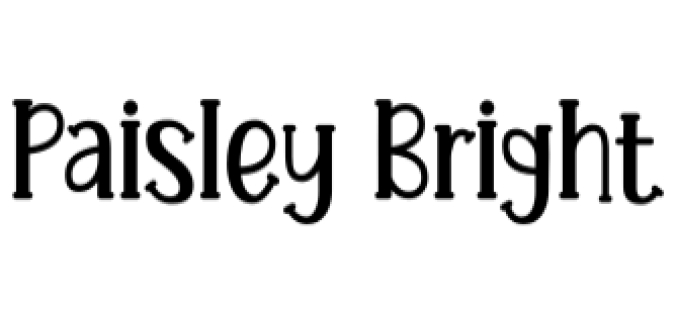 Paisley Bright Font Preview