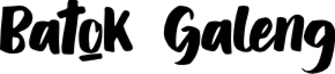 Batok Galeng Font Preview