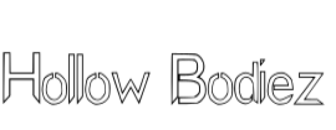 Hollow Bodiez Font Preview