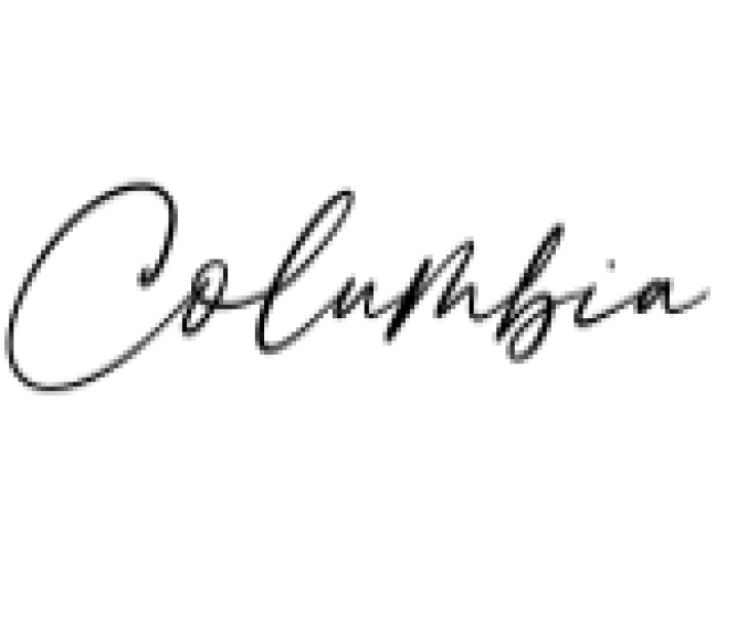 Columbia Font Preview