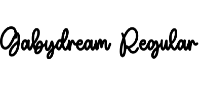 Gabydream Font Preview