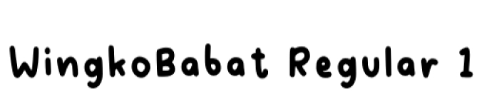 Wingko Babat Font Preview