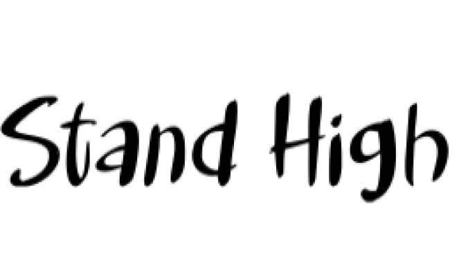 Stand High Font Preview