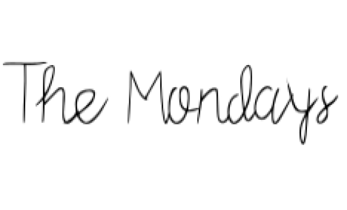 The Mondays Font Preview