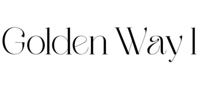 Golden Way Font Preview