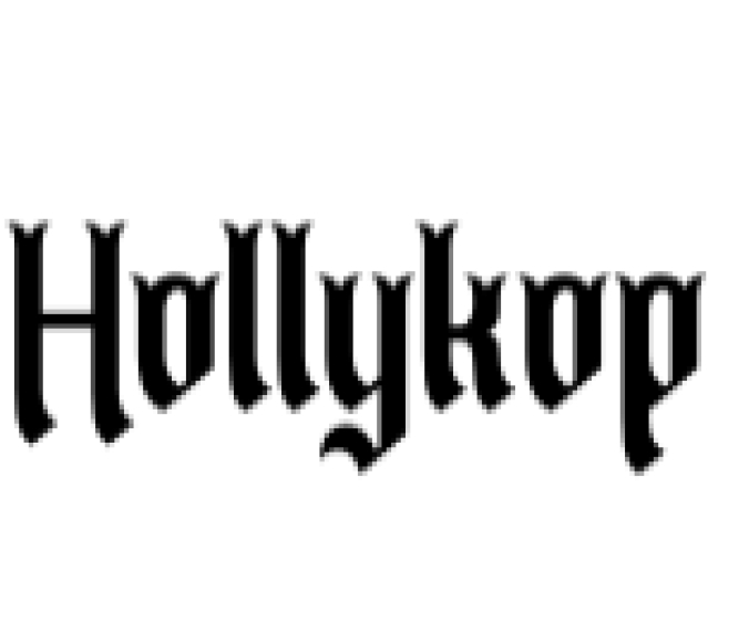 Hollykop Font Preview