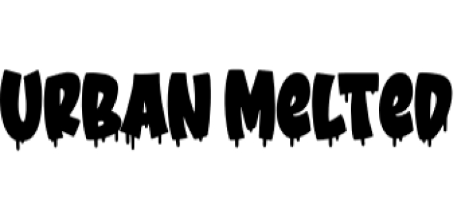 Urban Melted Font Preview