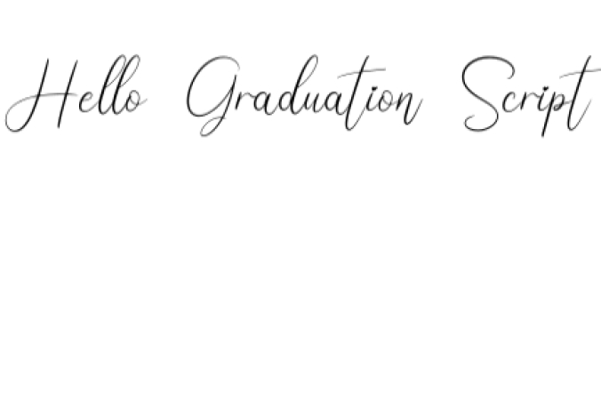 Hello Graduation Font Preview