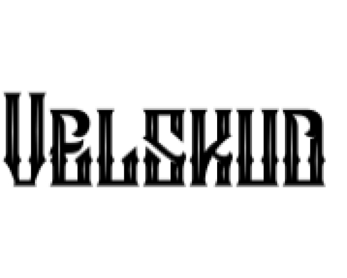 Velskud Font Preview