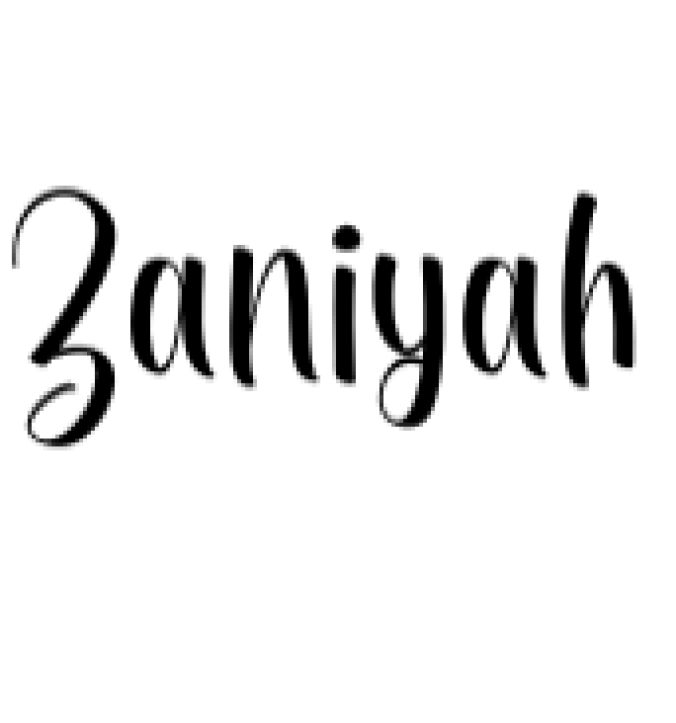 Zaniyah Font Preview