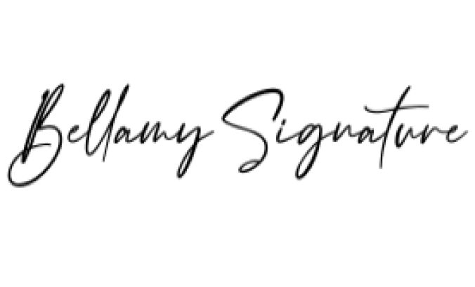 Bellamy Signature Font Preview