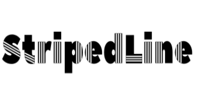 Striped Line Font Preview