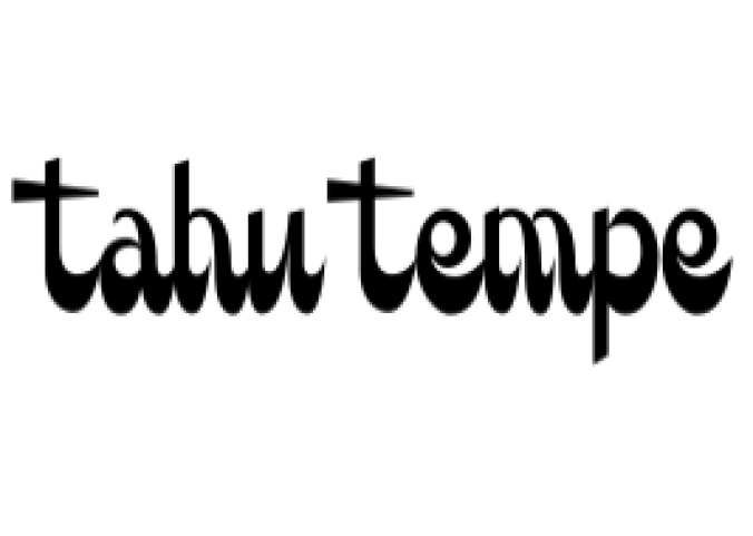Tahu Tempe Font Preview