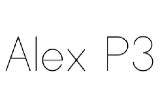 Alex P3 Font Preview