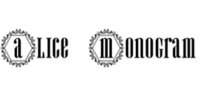 Alice Monogram Font Preview