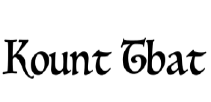 Kount Tbat Font Preview