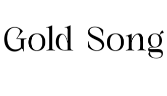 Gold Song Font Preview
