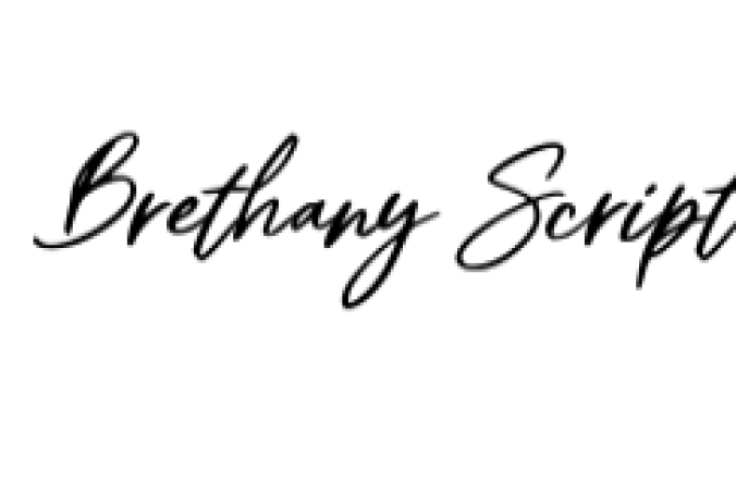 Brethany Script Font Preview
