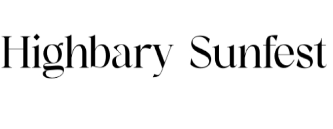 Highbary Sunfest Font Preview