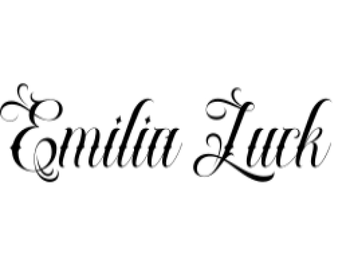 Emilia Luck Font Preview