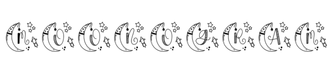 Moonogram Font Preview