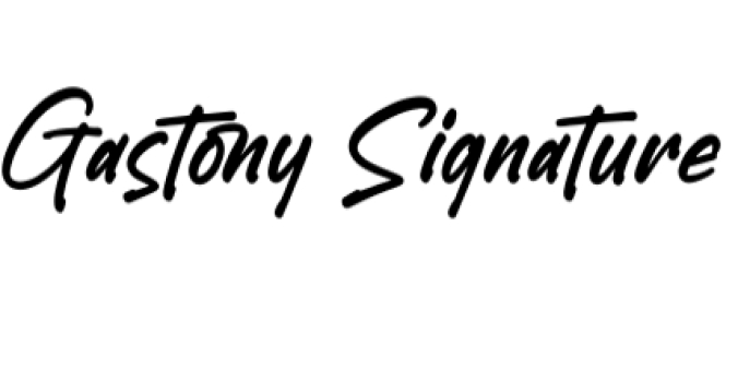 Gastony Signature Font Preview