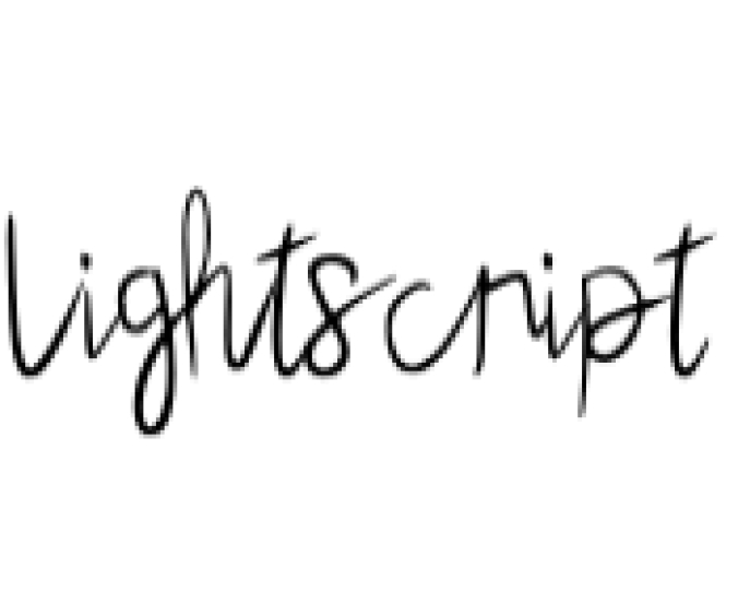 Lightscript Font Preview
