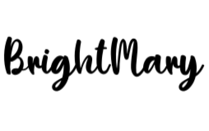 Bright Mary Font Preview