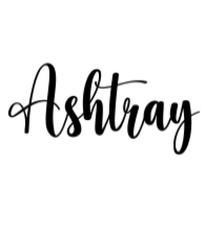 Ashtray Font Preview