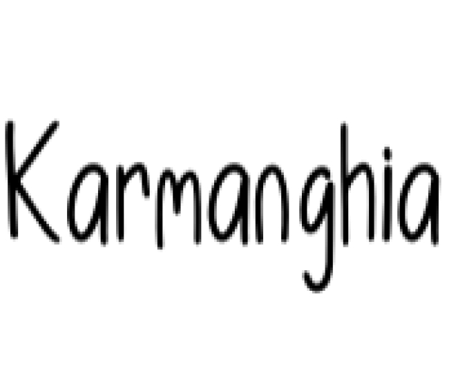 Karmanghia Font Preview