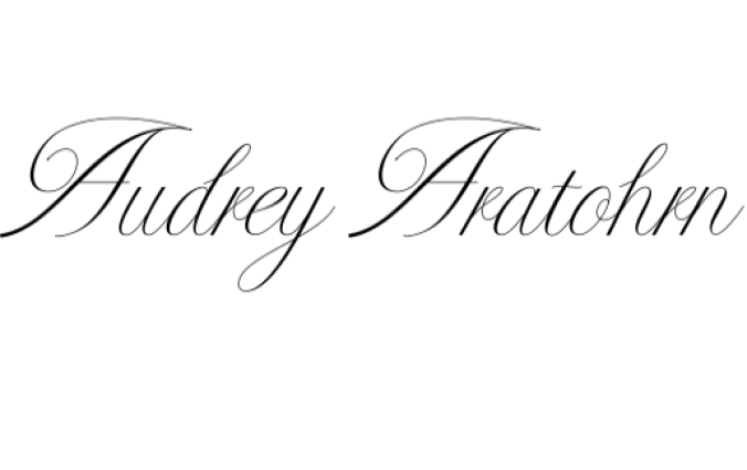 Audrey Aratohrn Font Preview