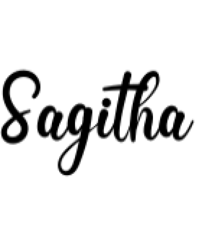 Sagitha Font Preview