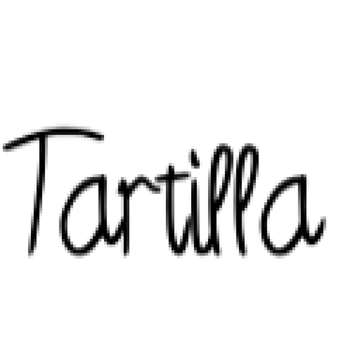Tartilla Font Preview