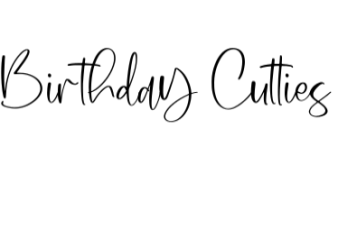Birthday Cutties Font Preview
