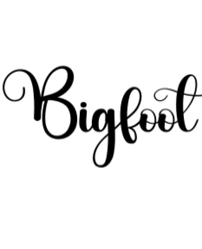 Bigfoot Font Preview