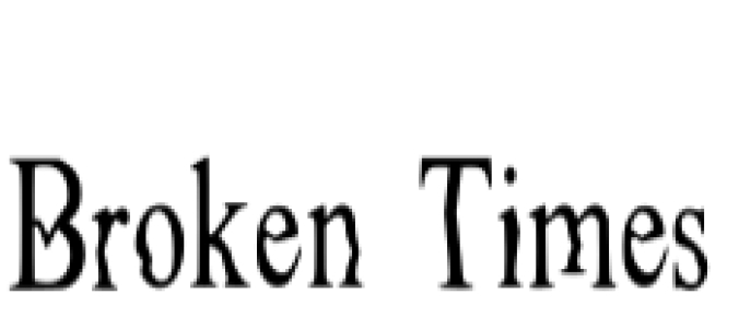 Broken Times Font Preview