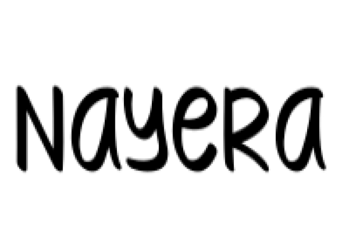 Nayera Font Preview