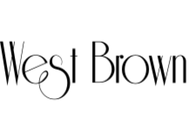 West Brown Font Preview