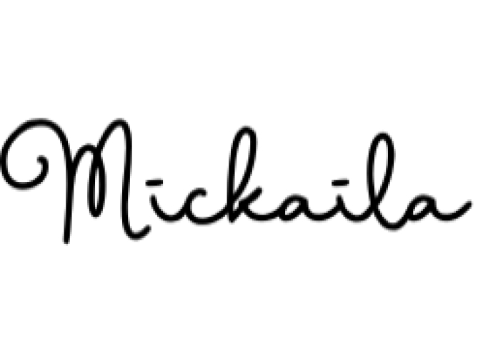 Mickaila Font Preview