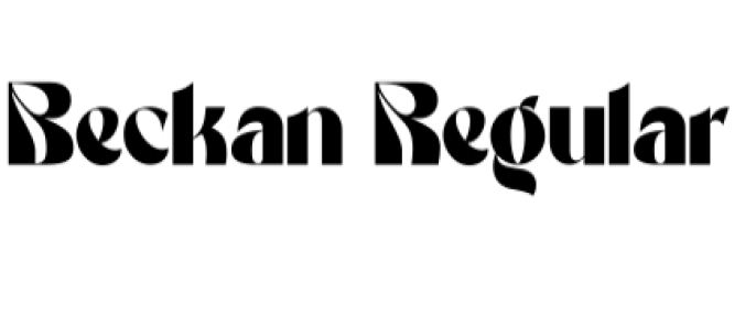 Beckan Font Preview