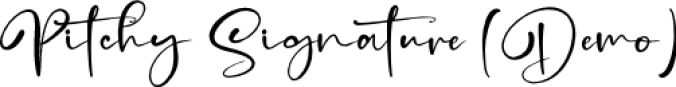 Pitchy Signature Font Preview