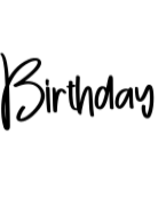 Birthday Font Preview