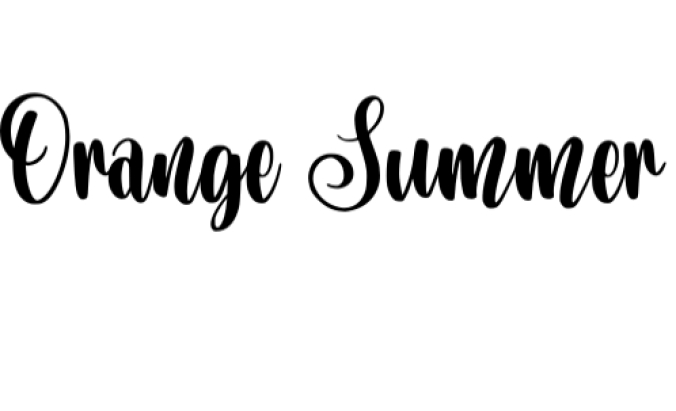 Orange Summer Font Preview