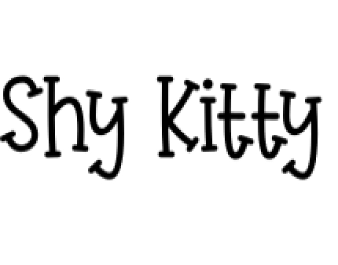 Shy Kitty Font Preview