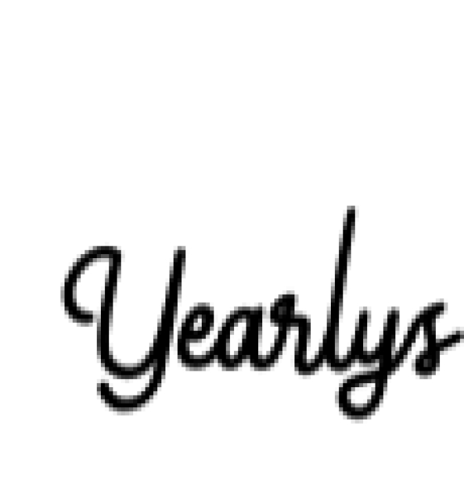 Yearlys Font Preview