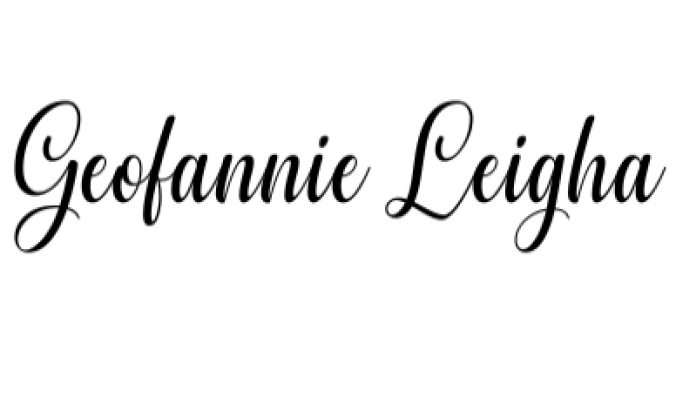 Geofanny Leigha Font Preview