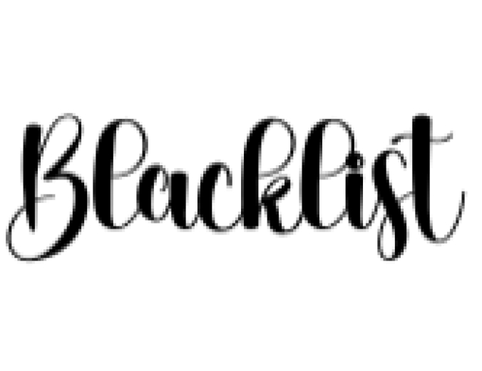 Blacklist Font Preview